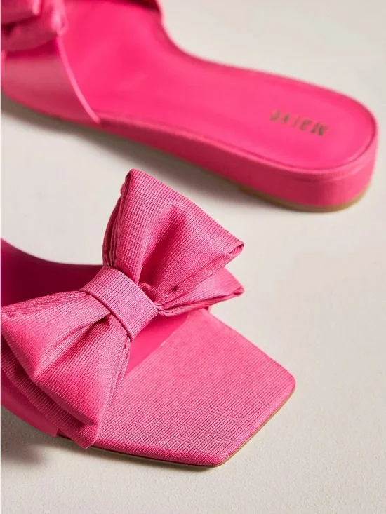 Anthropologie Maeve Bow micro wedge sandals - Picture 2 of 7